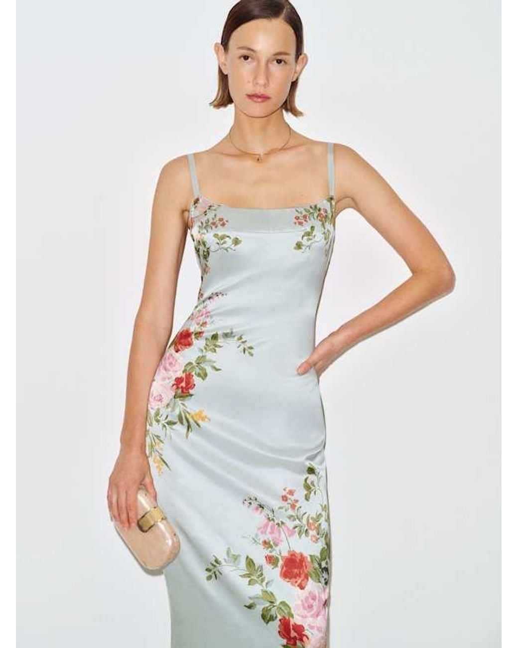 Reformation White Caitlin Silk Dress 0