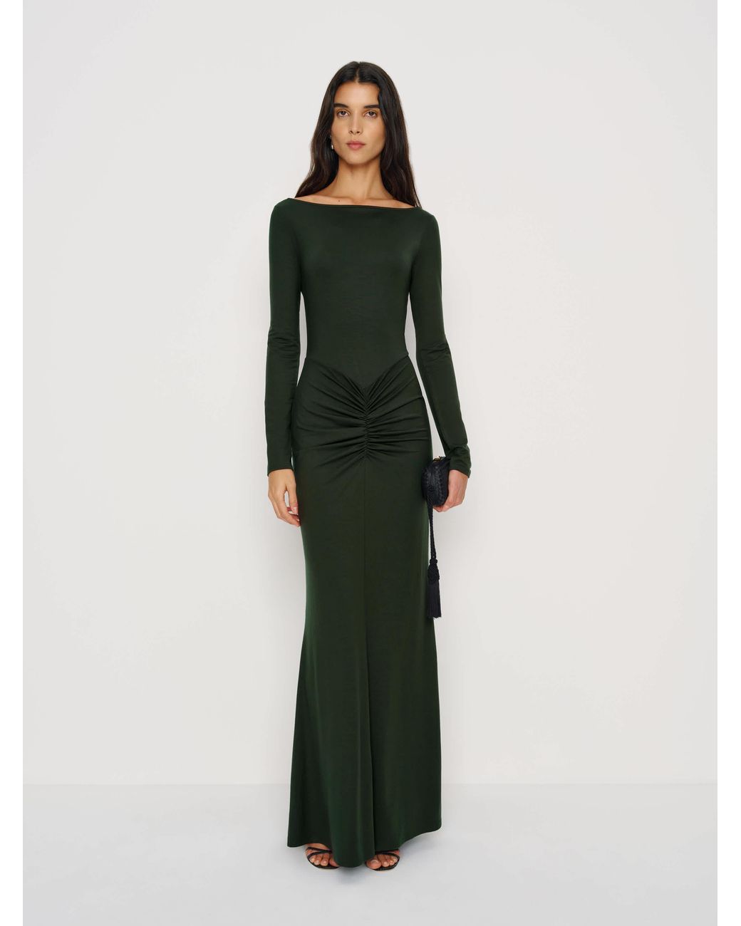 Reformation Alara Knit Dress in Green | Lyst