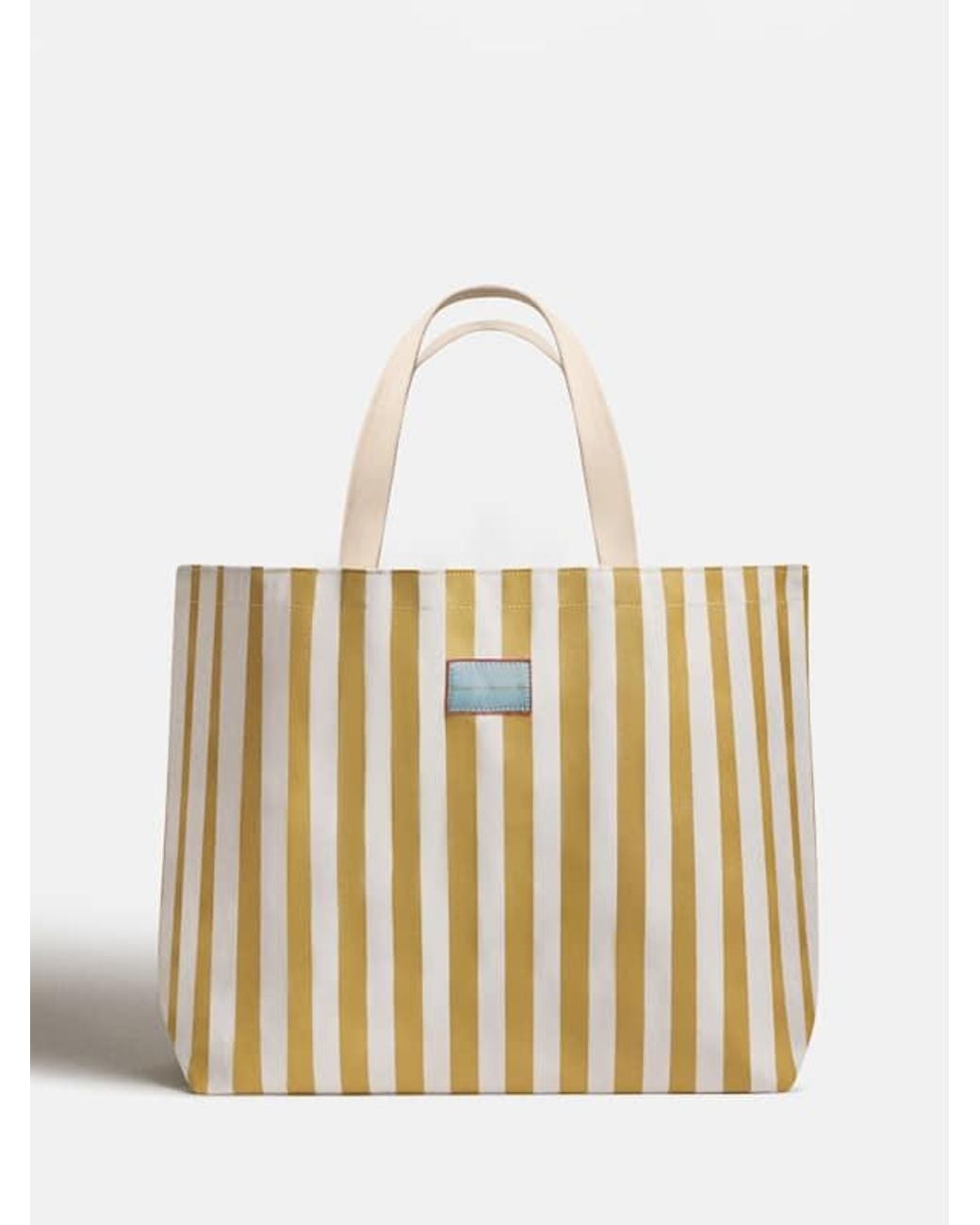 Reformation Blue Grow Tote Stripe Canvas
