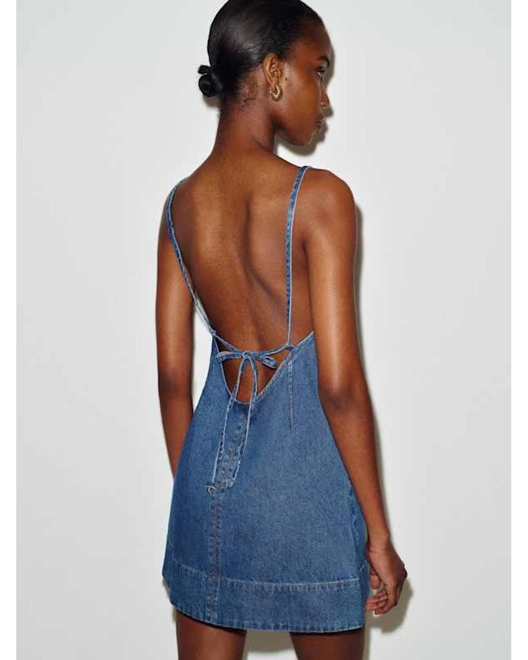 Reformation Blue Lorena Denim Mini Dress