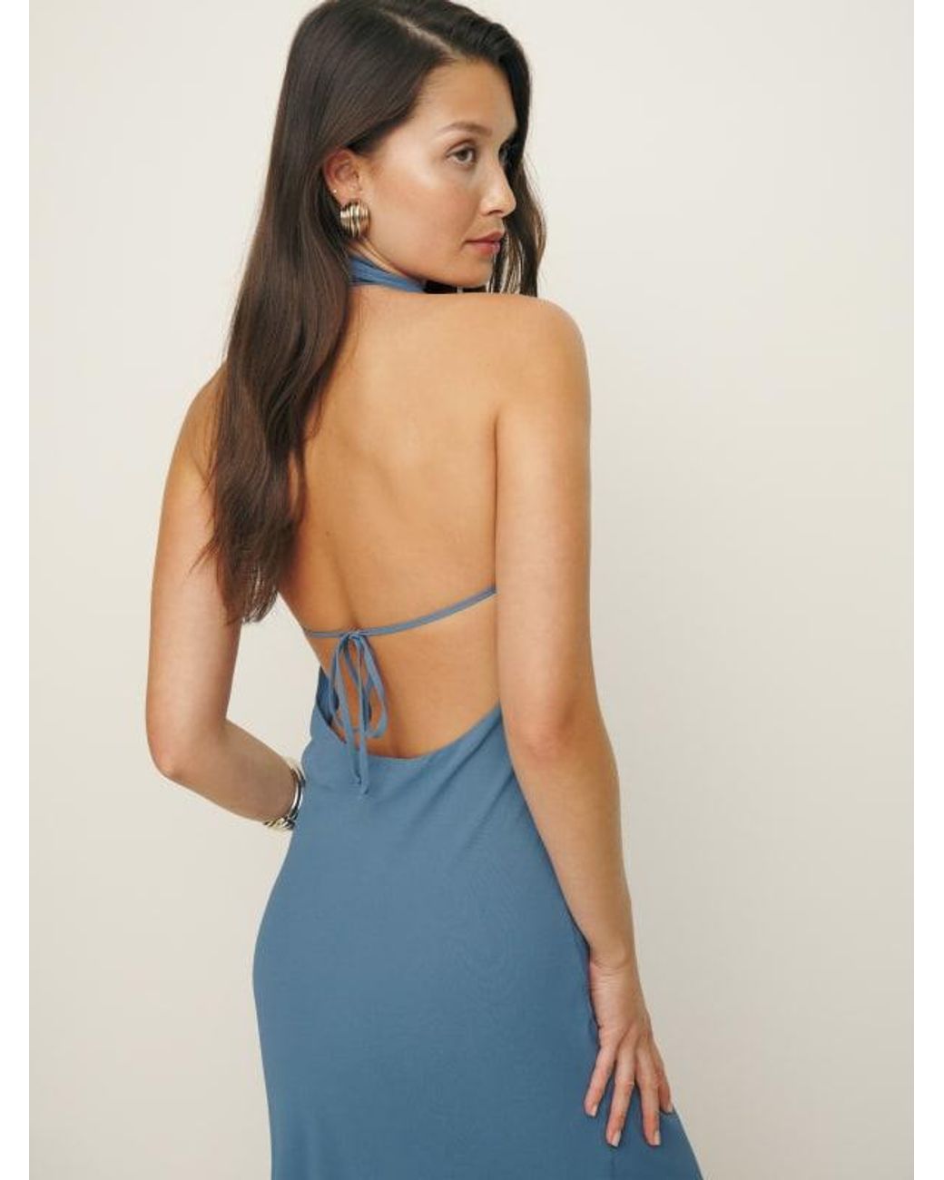 reformation baby blue dress Reformation Tully Dress | Blue