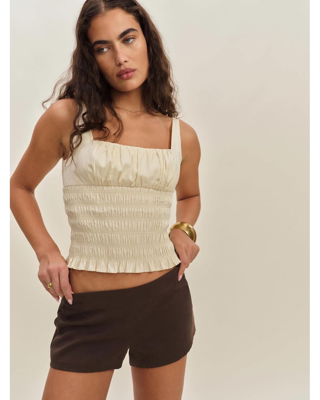 Reformation Natural June Low Rise Short 0