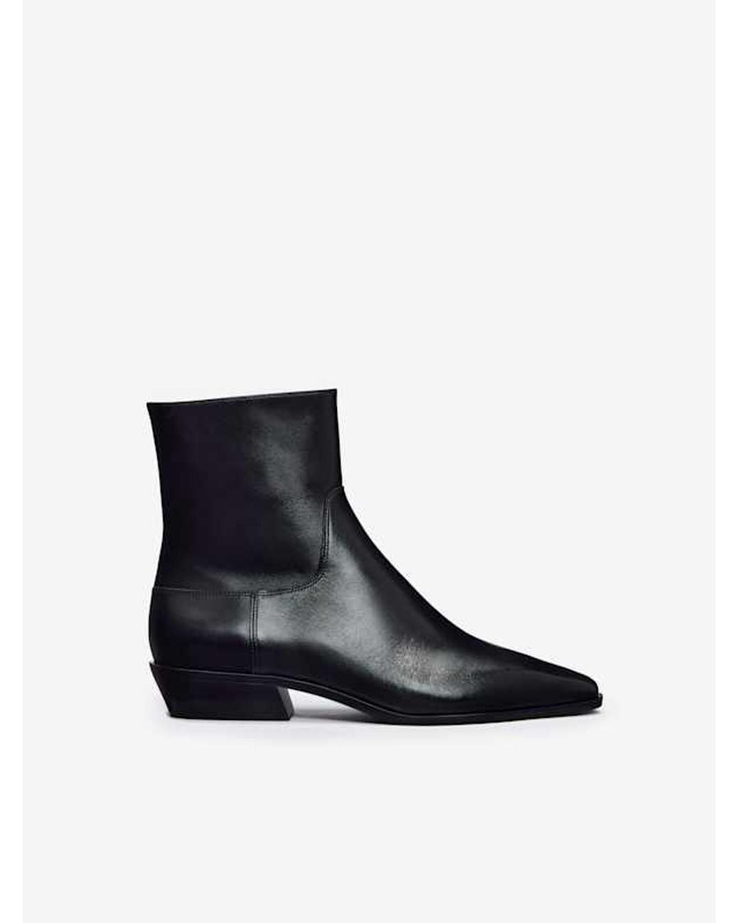 Reformation Gray Dominique Ankle Boot Leather 5
