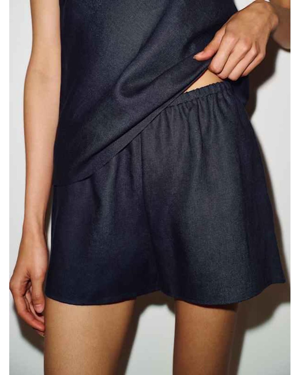 Reformation Blue Enzo Linen Two Piece