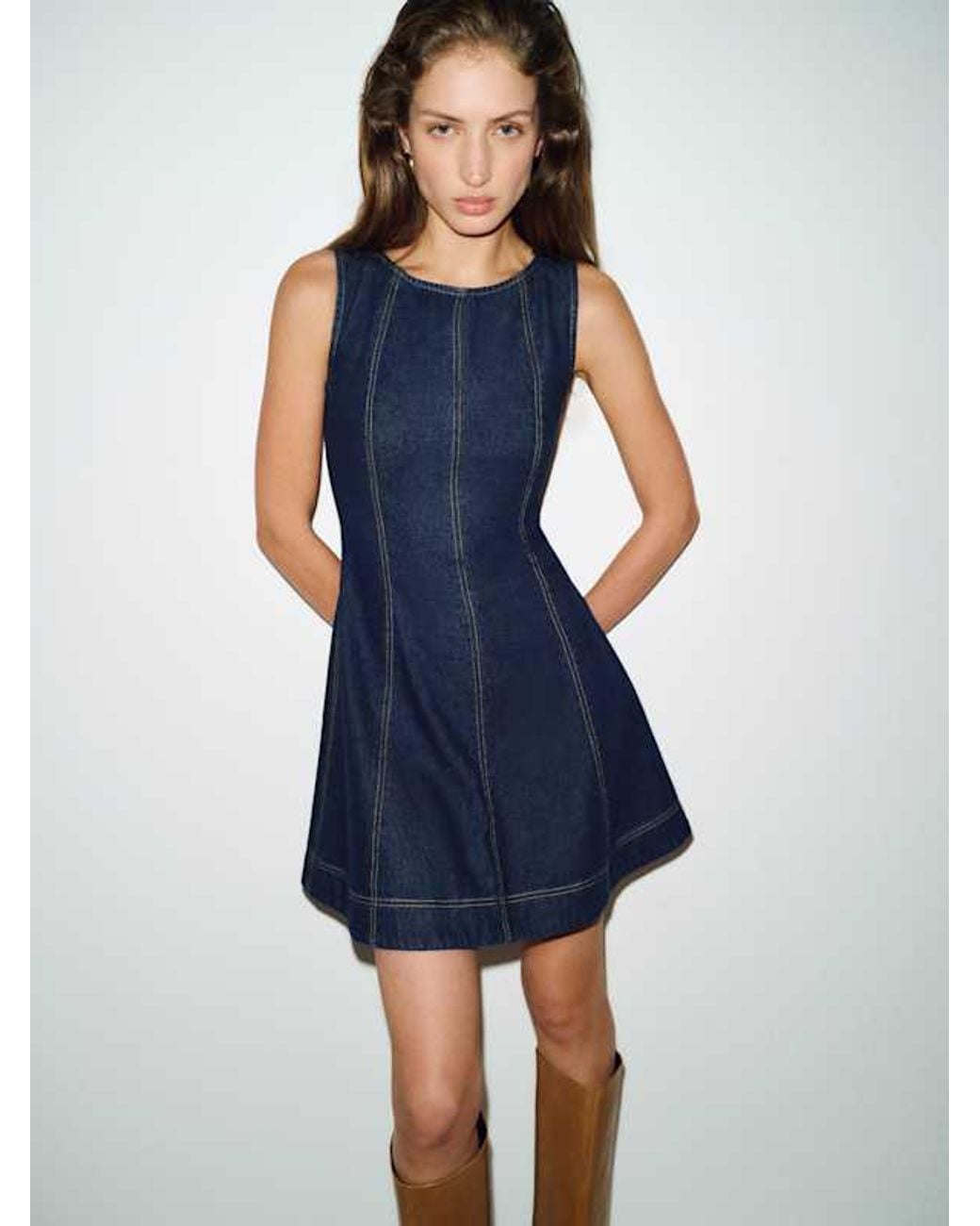 Reformation Blue Kehlani Denim Mini Dress 0