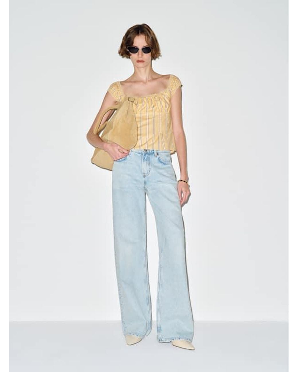 Reformation Blue Amouret Top Lace 2