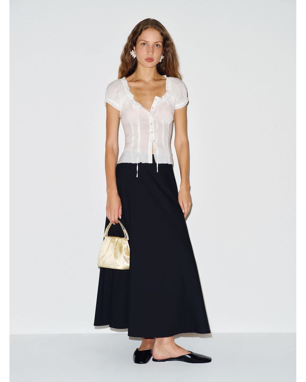 Reformation White Clove Skirt 0