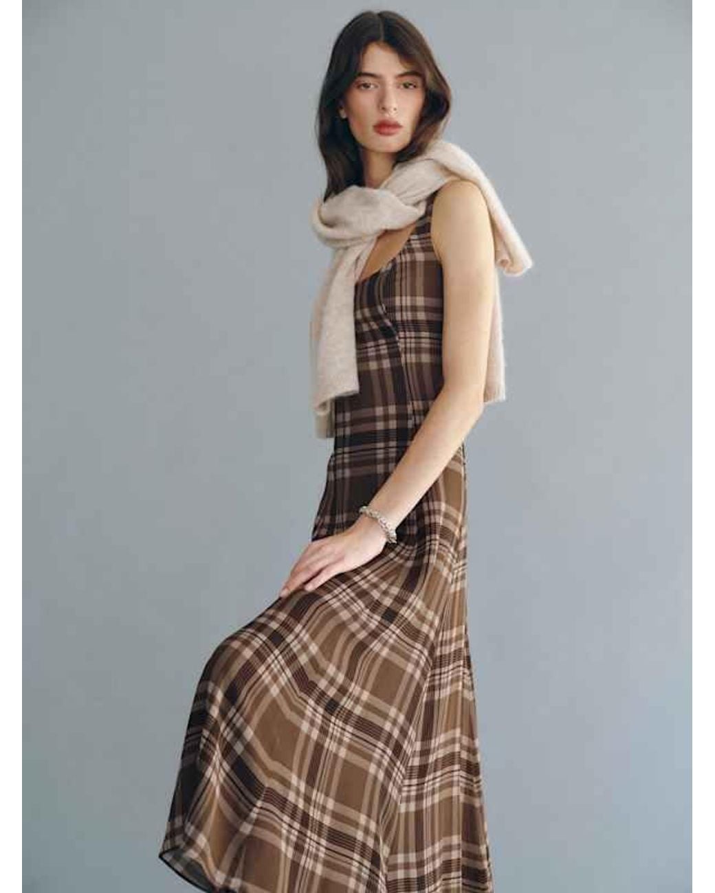 Reformation Brown Dalani Dress