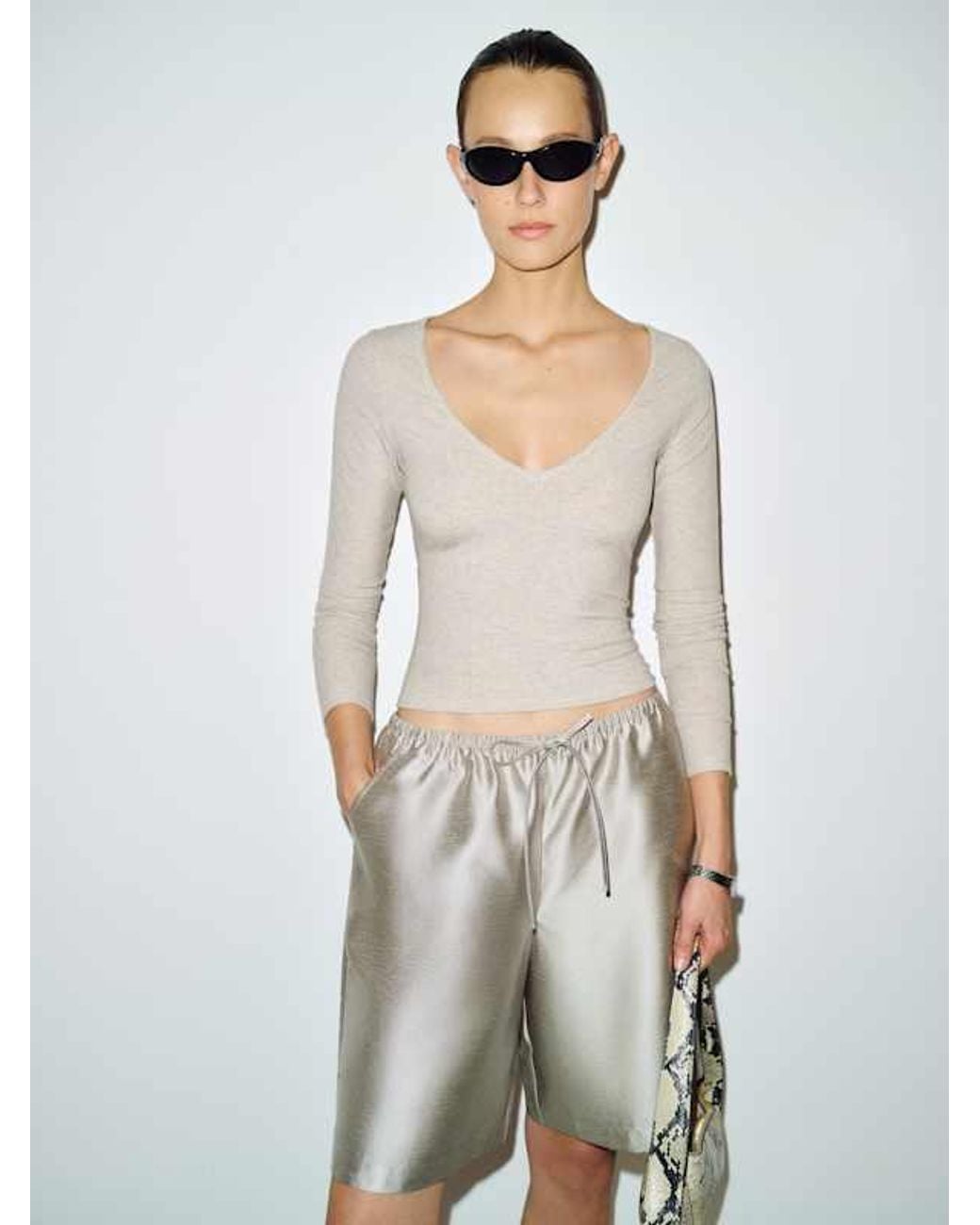 Reformation White Sheri Knit Top