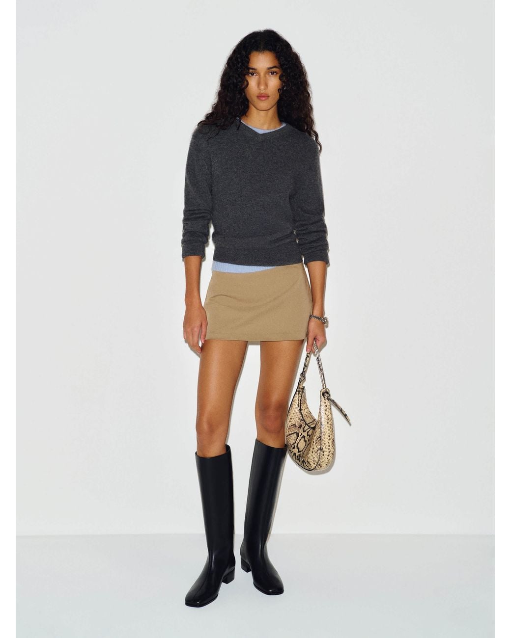 Reformation Natural Carla Low Waist Skort