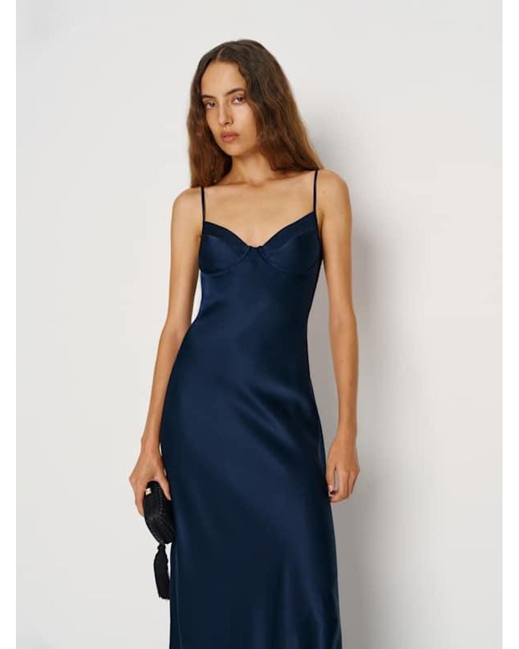 reformation neva silk dress Reformation