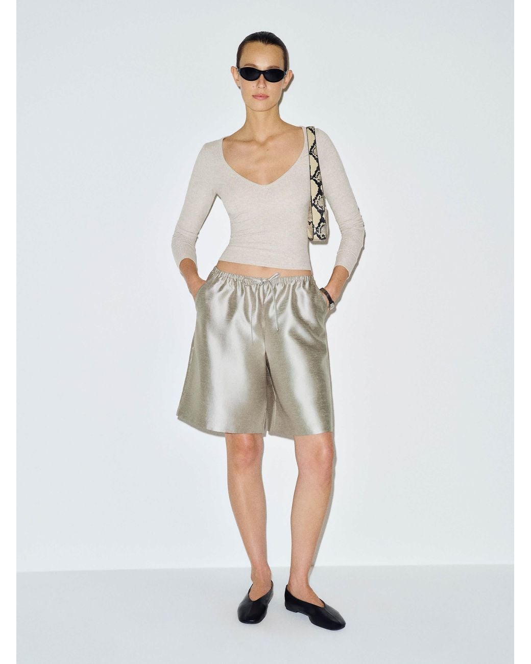 Reformation White Sheri Knit Top