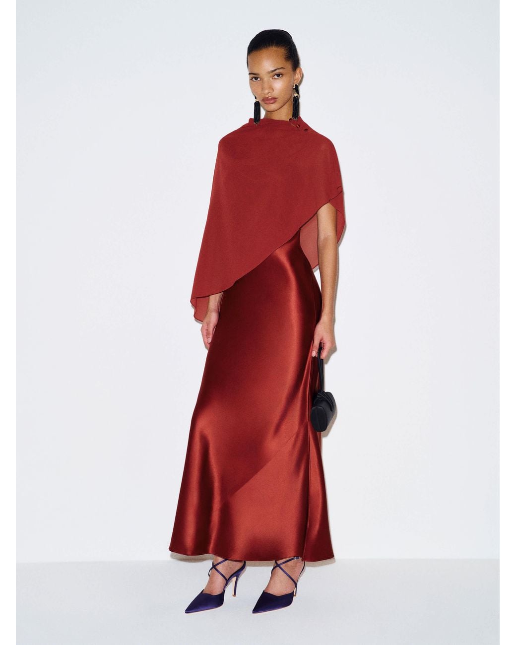Reformation Red Lilibeth Silk Dress