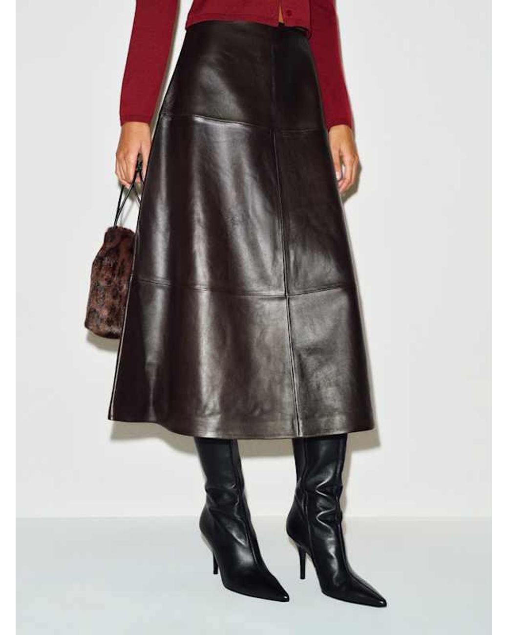 Reformation Red Veda Coco Skirt