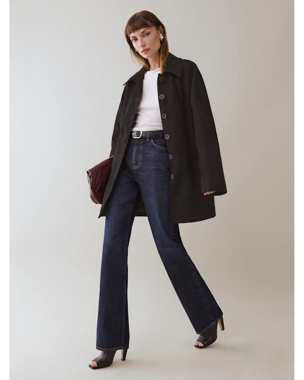 Reformation Black Veda Celine Jacket Suede Leather