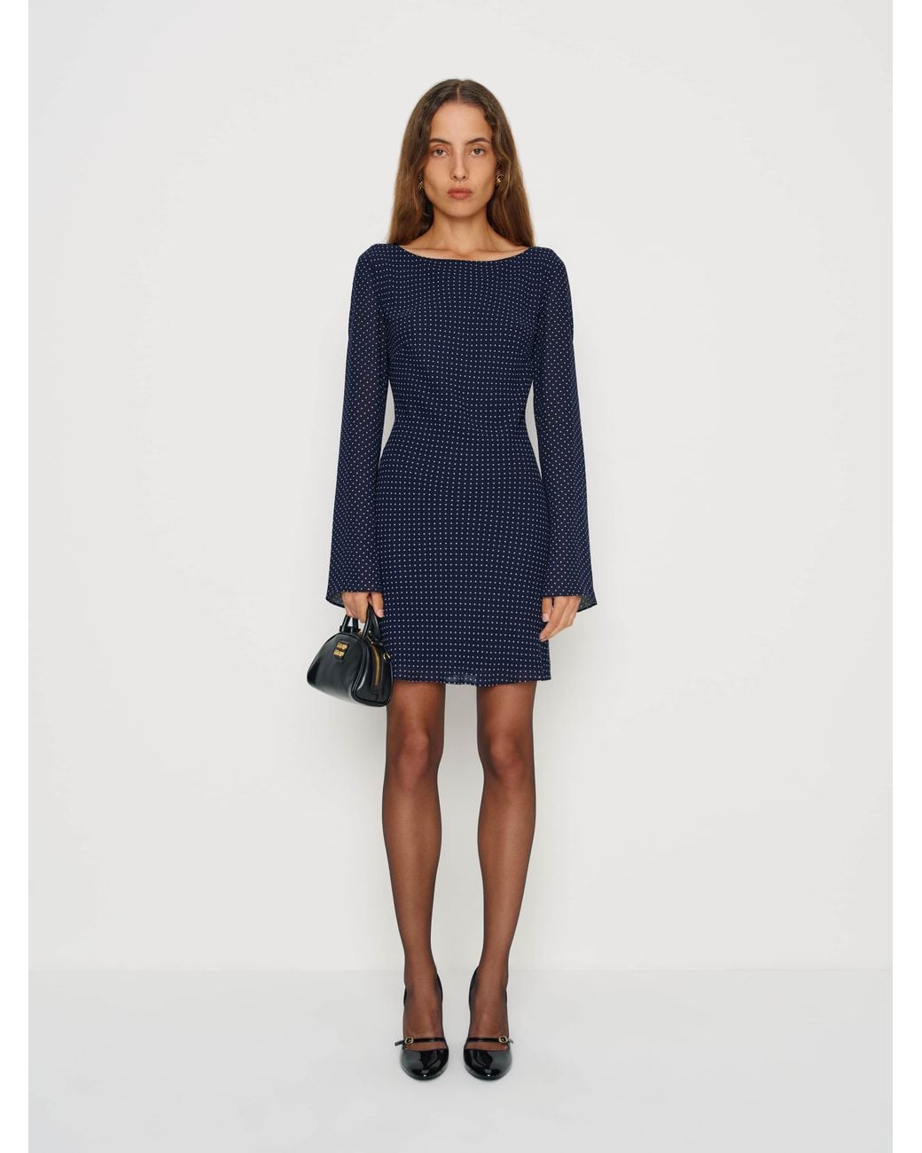 Reformation Esra Mini Dress in Blue | Lyst Reformation Esra Mini Dress in Blue | Lyst