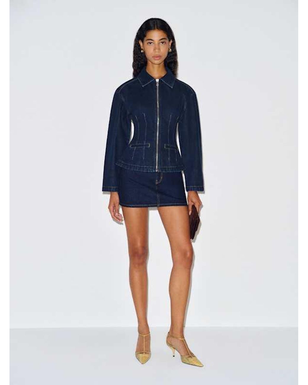 Reformation Blue Shawn Denim Jacket