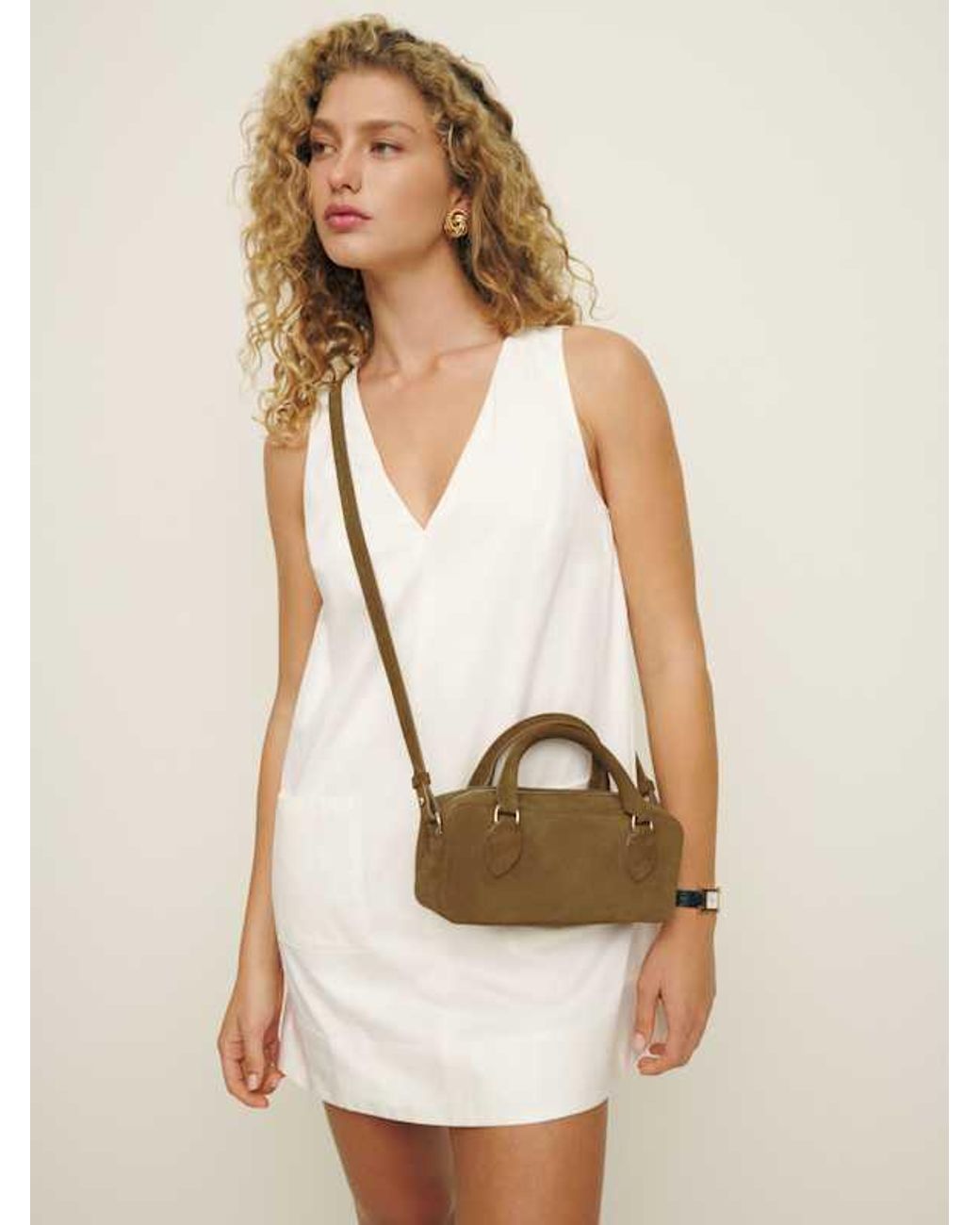 Reformation/Patrizia クロスボディバッグ Reformation Patrizia Crossbody Bag in Natural | Lyst