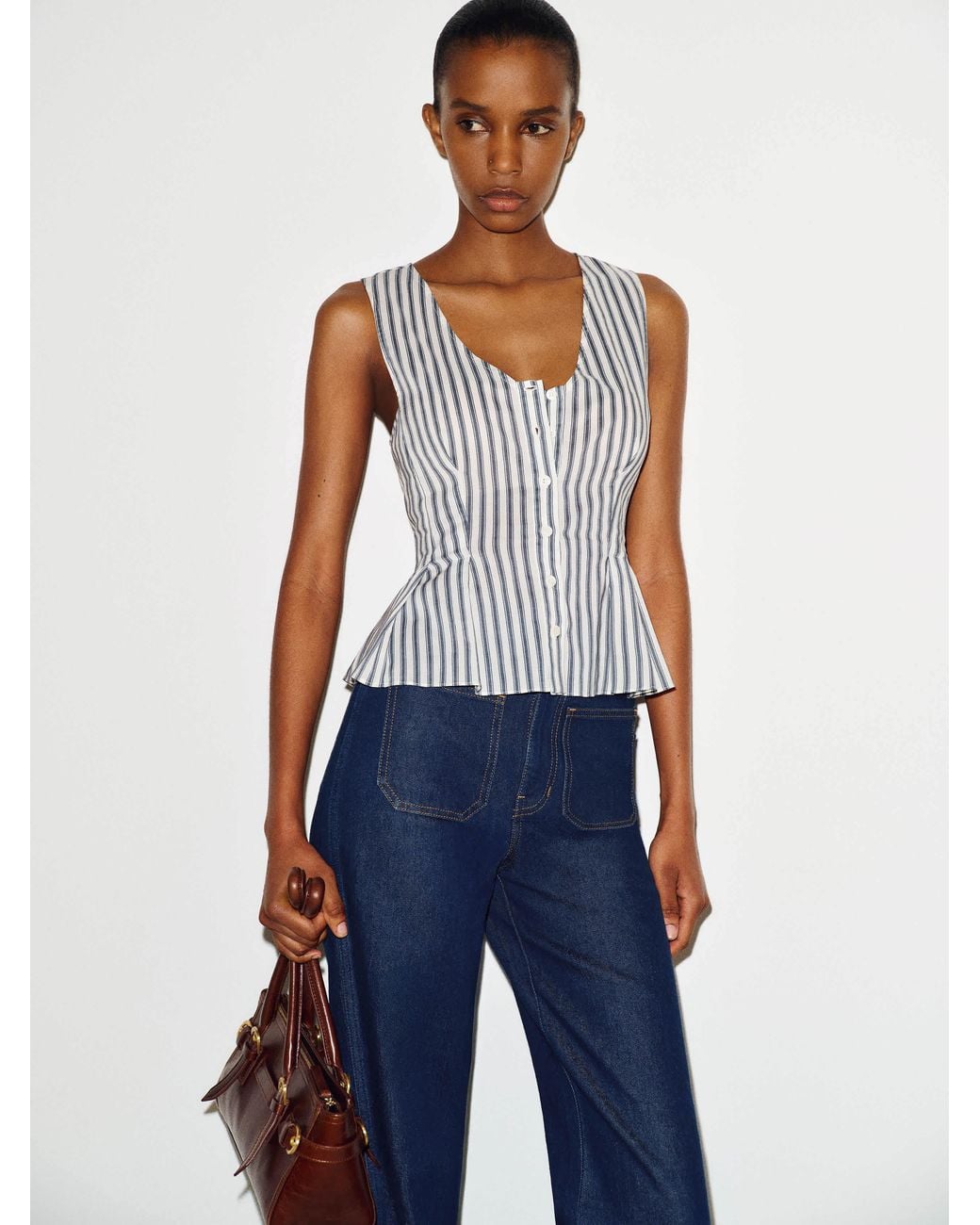 Reformation Blue Ella-Jane Top 0