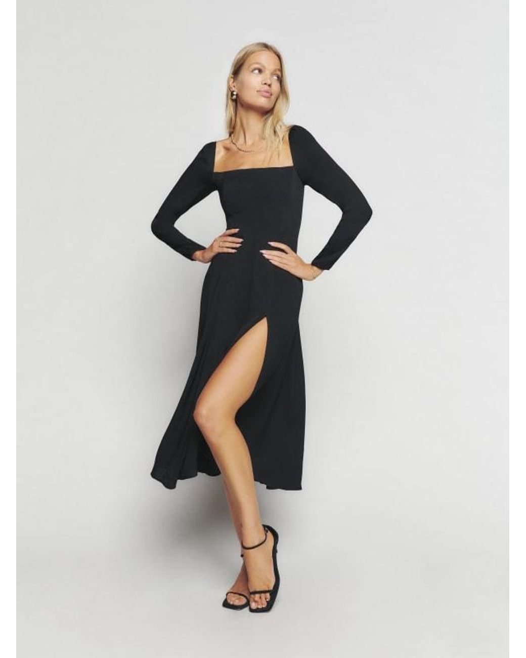 Reformation Sigmund Dress in Black | Lyst