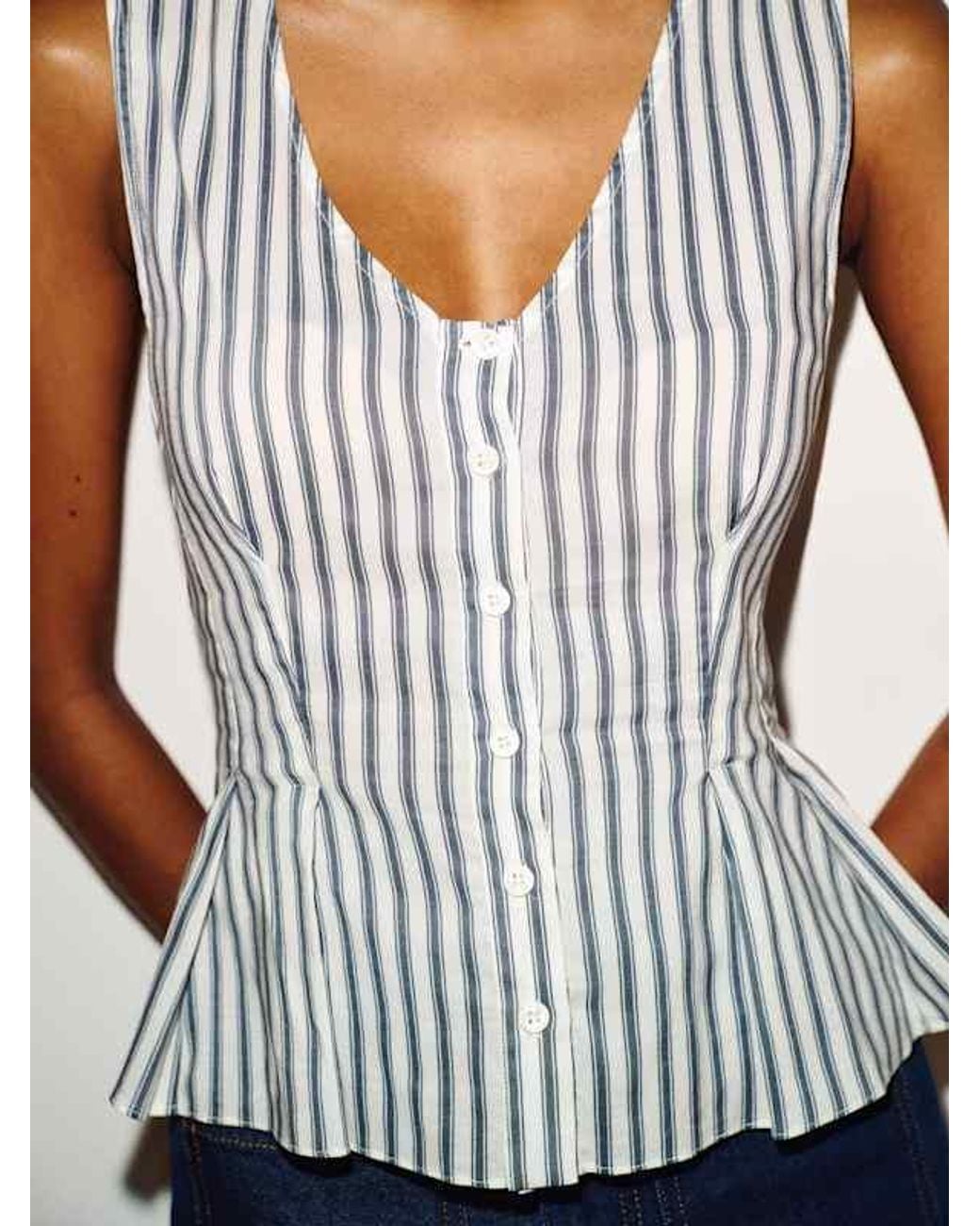 Reformation Blue Ella-Jane Top 0