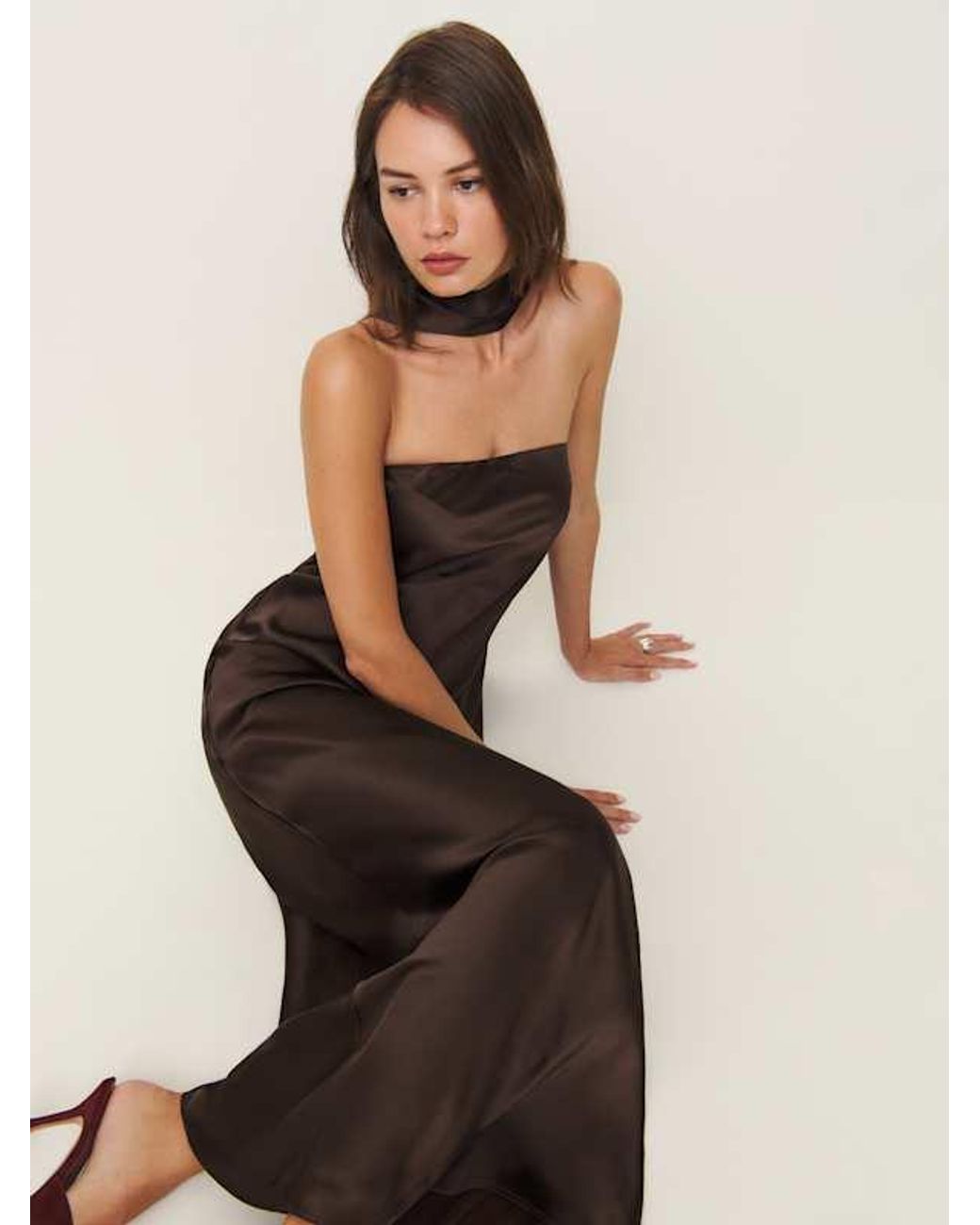Reformation Oren Silk Dress | Lyst