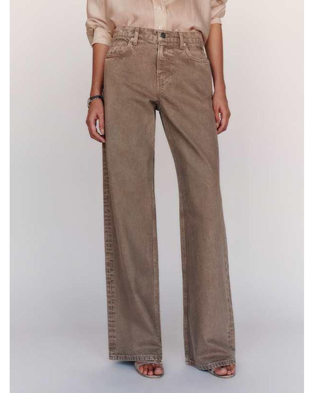 Reformation White Cary Low Rise Slouchy Wide Leg Jeans Denim