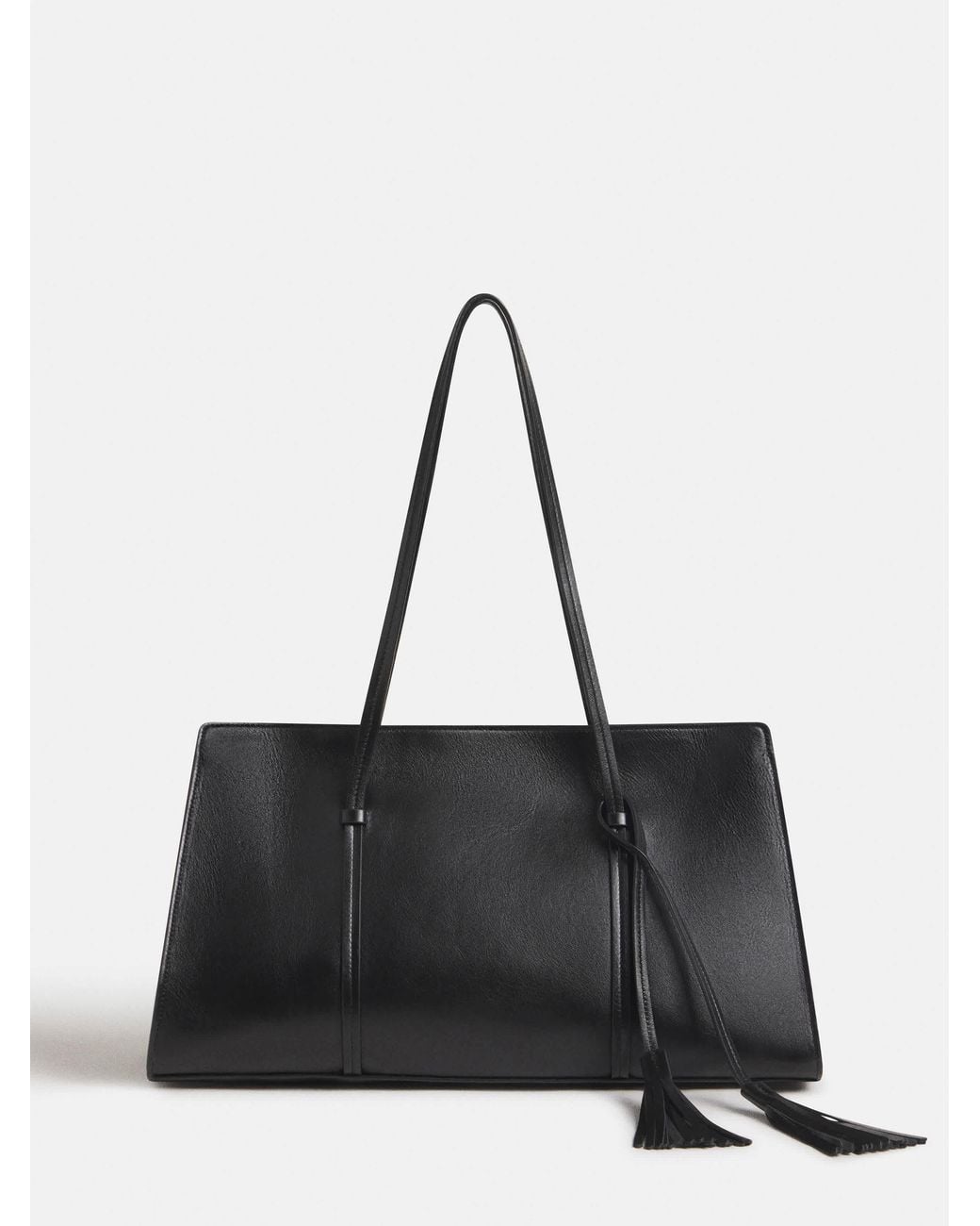 Reformation Black Elena Tote Bag Leather