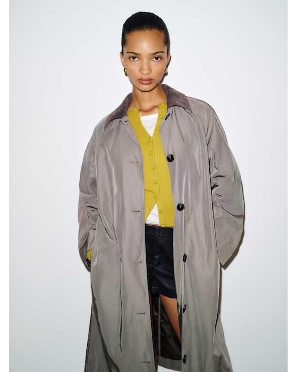 Reformation White Beck Trench Coat
