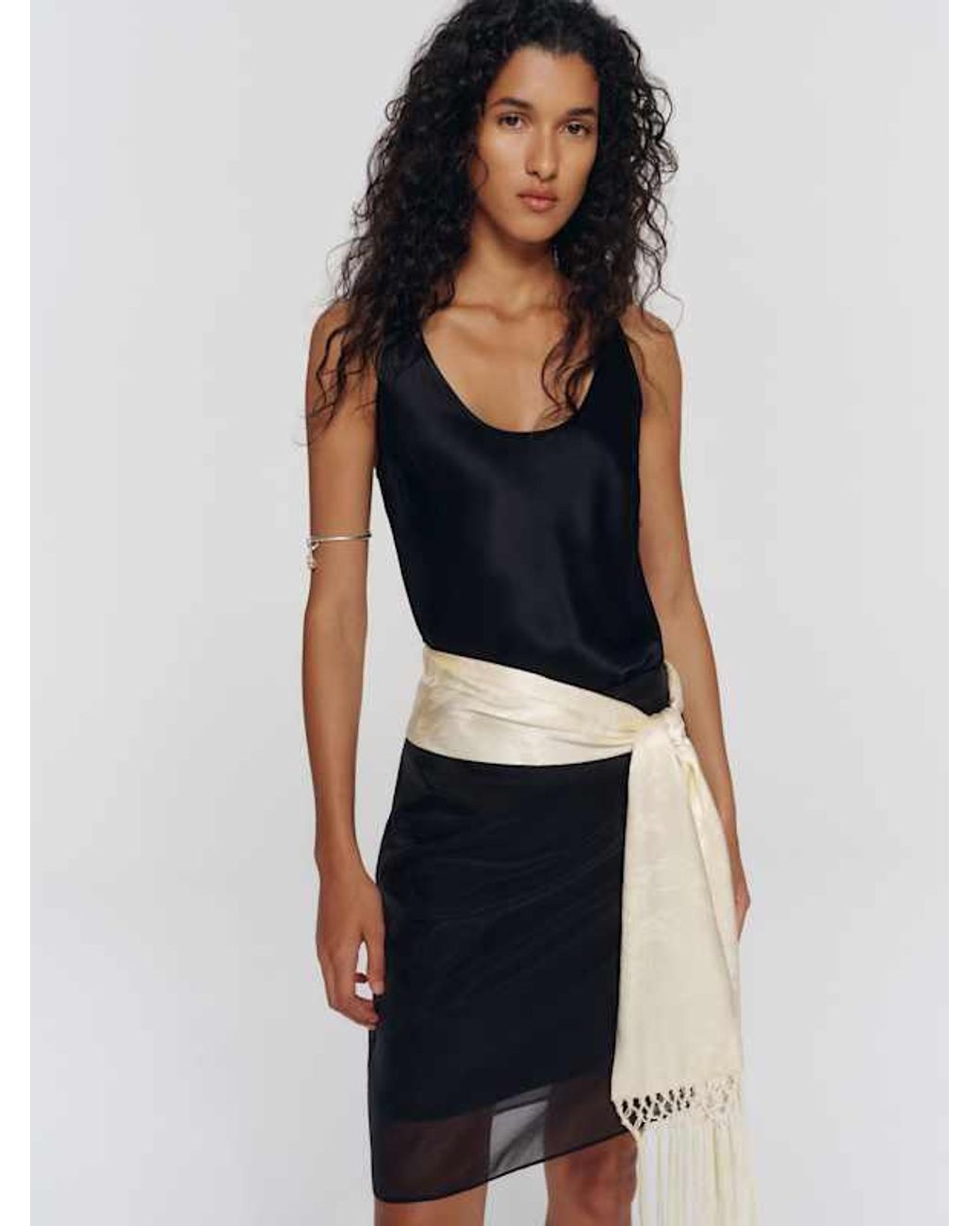 Reformation Blue Reverie Skirt