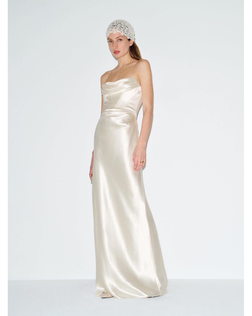 Reformation White Lupe Silk Dress