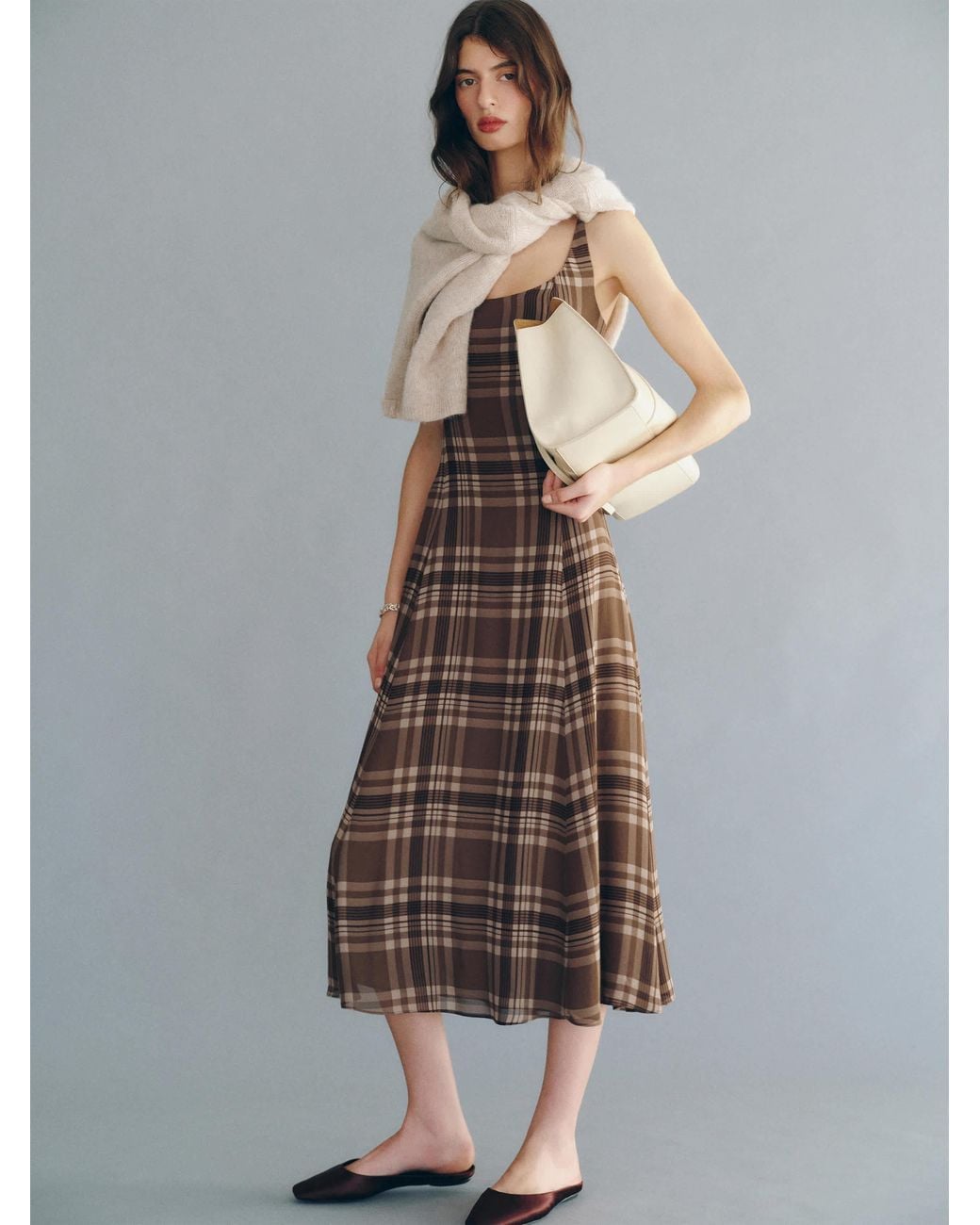 Reformation Brown Dalani Dress