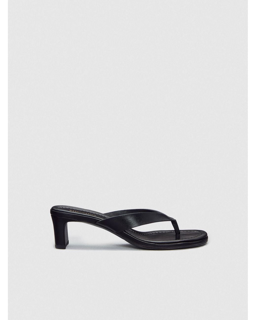 Reformation White Jessie Block Heel Sandal Leather