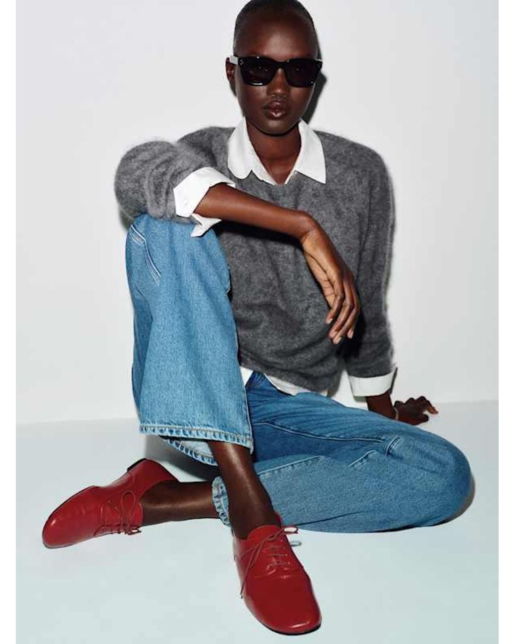 Reformation Red Buffy Oxford