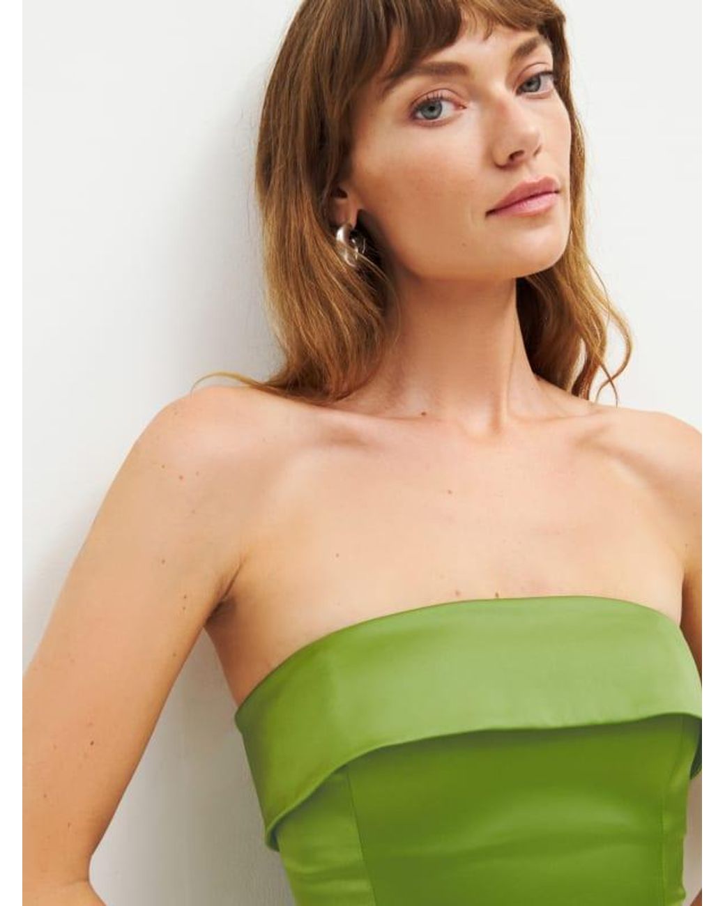 johan satin dress Reformation Johan Satin Dress