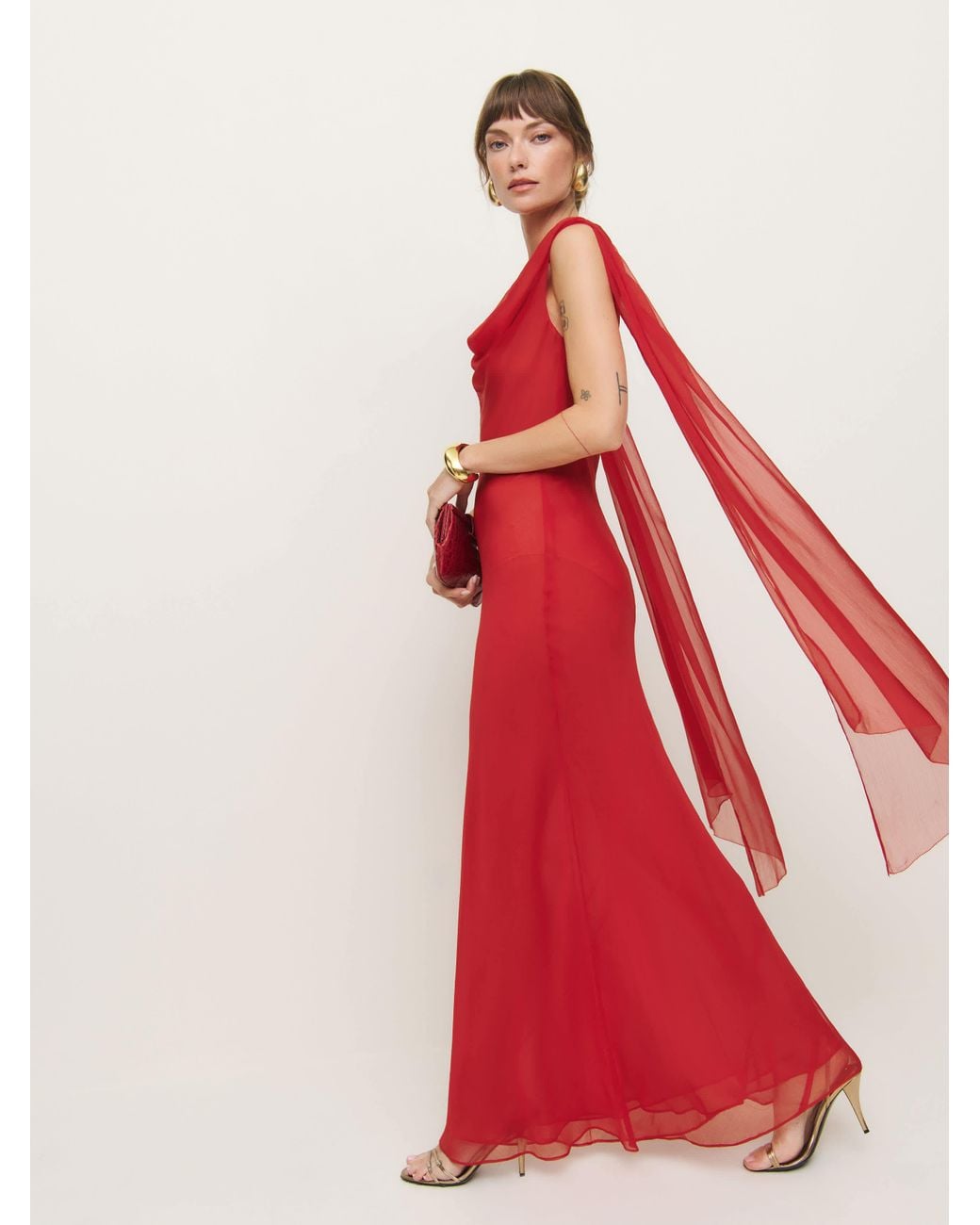 Reformation Allura Dress in Red | Lyst