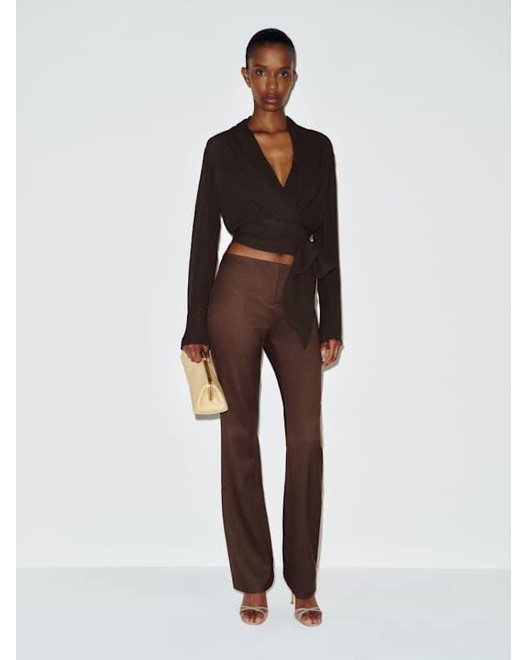 Reformation Brown Zev Top