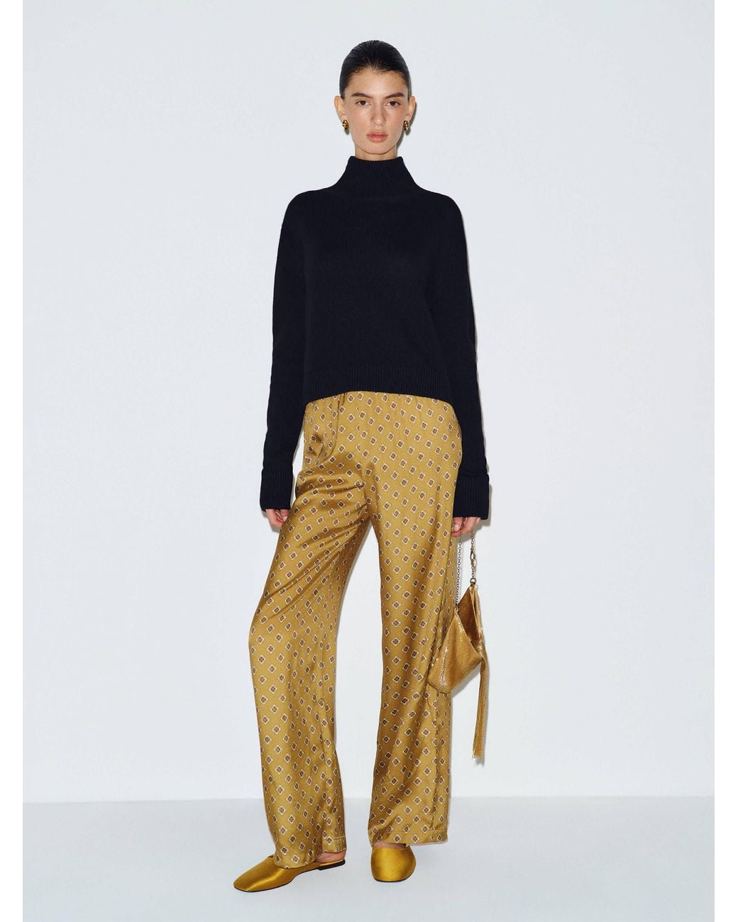 Reformation Aria Cashmere Turtleneck in Blue | Lyst
