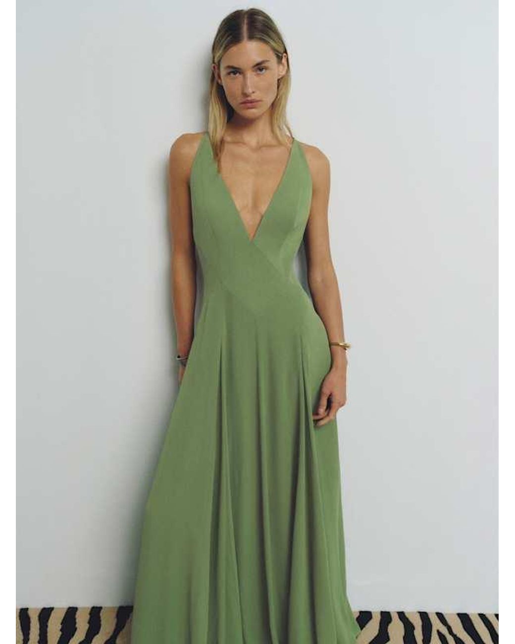 Reformation Green Carissa Dress Jade 0