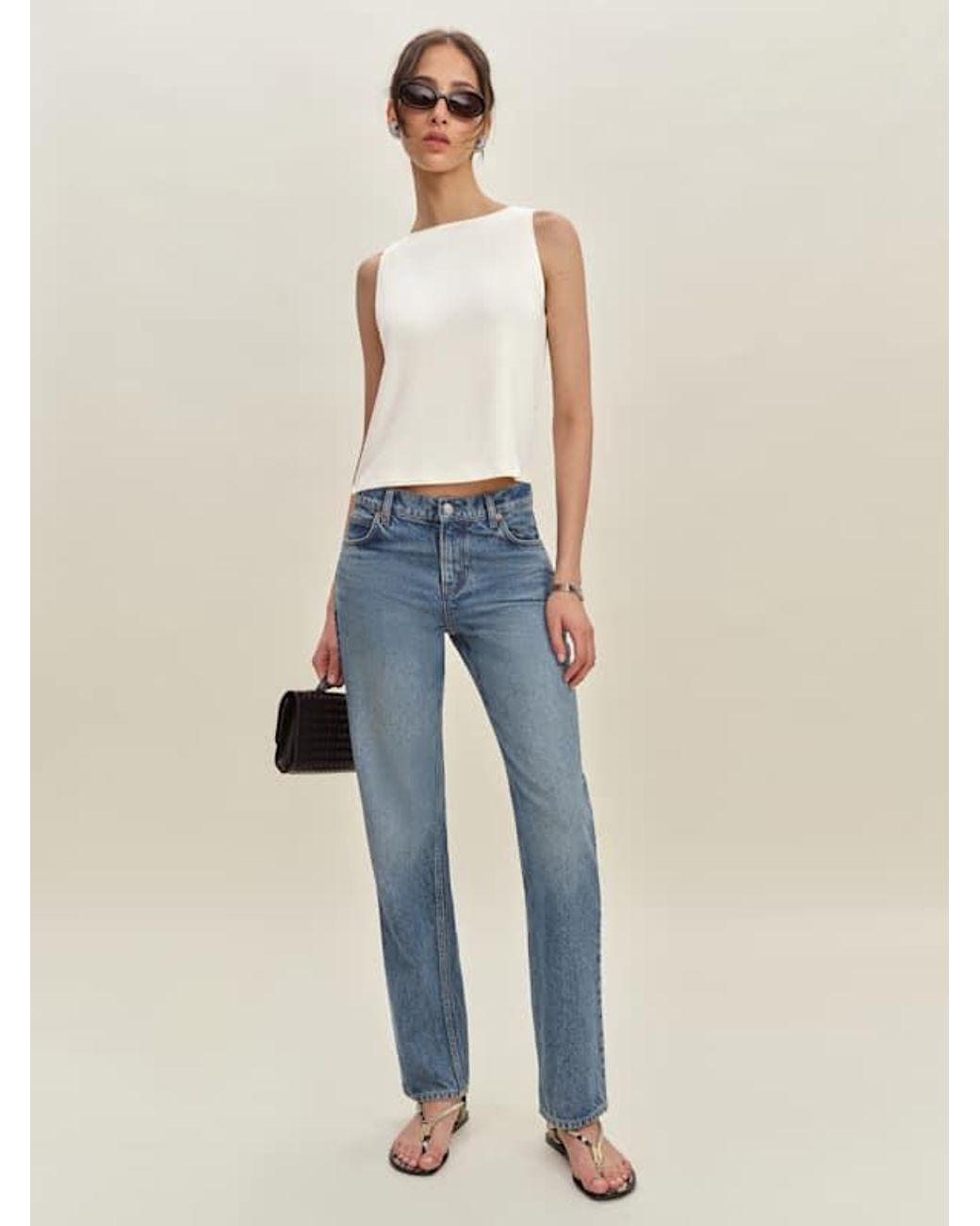 Reformation Pears Knit Top in Natural | Lyst