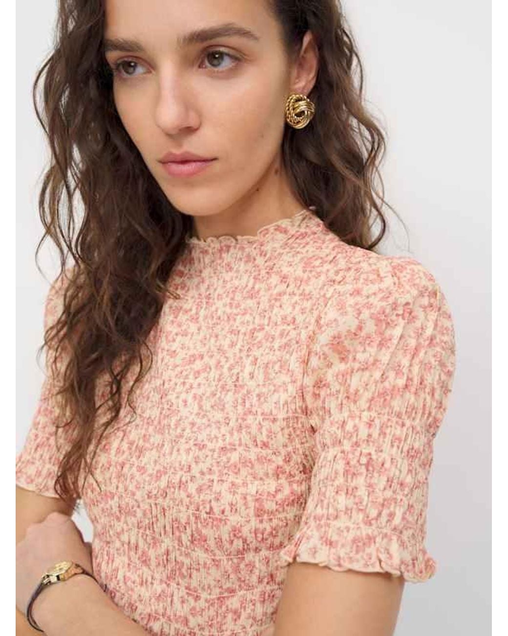 Reformation Blue Aggie Top