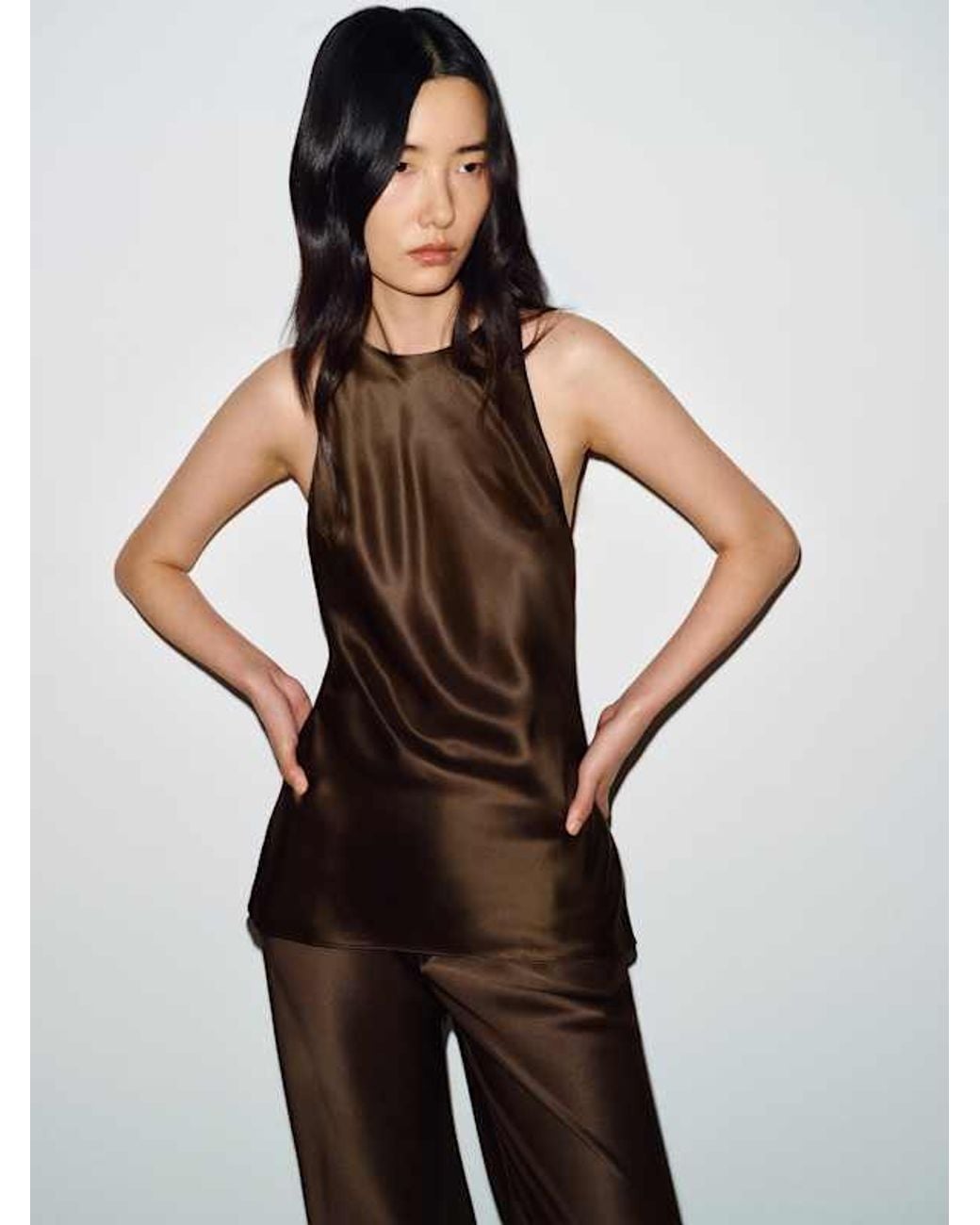 Reformation Natural Saskia Silk Top 2