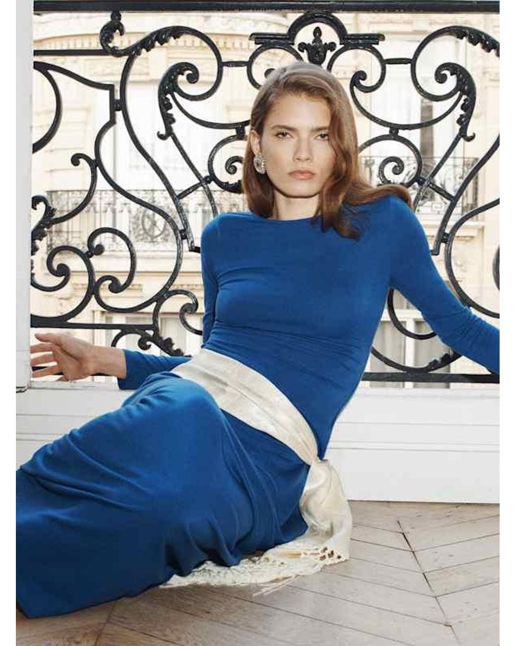 Reformation Blue Kori Knit Dress