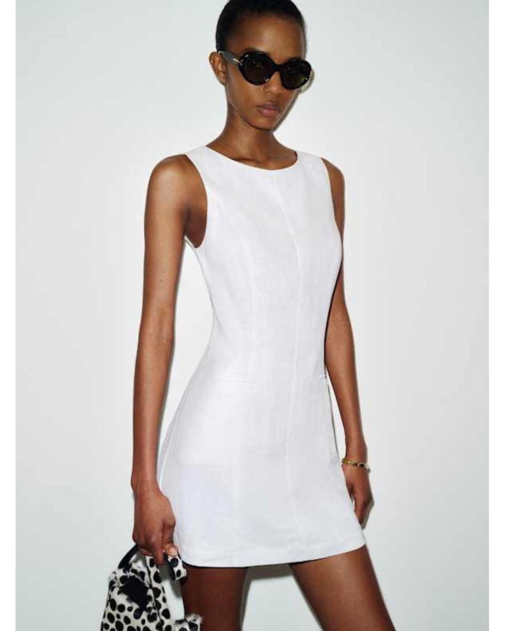 Reformation White Citron Linen Dress 10