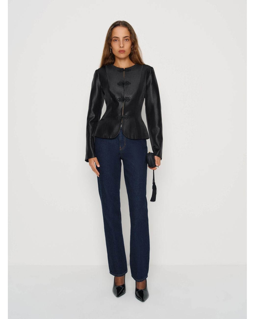 Reformation Blue Regin Jacket