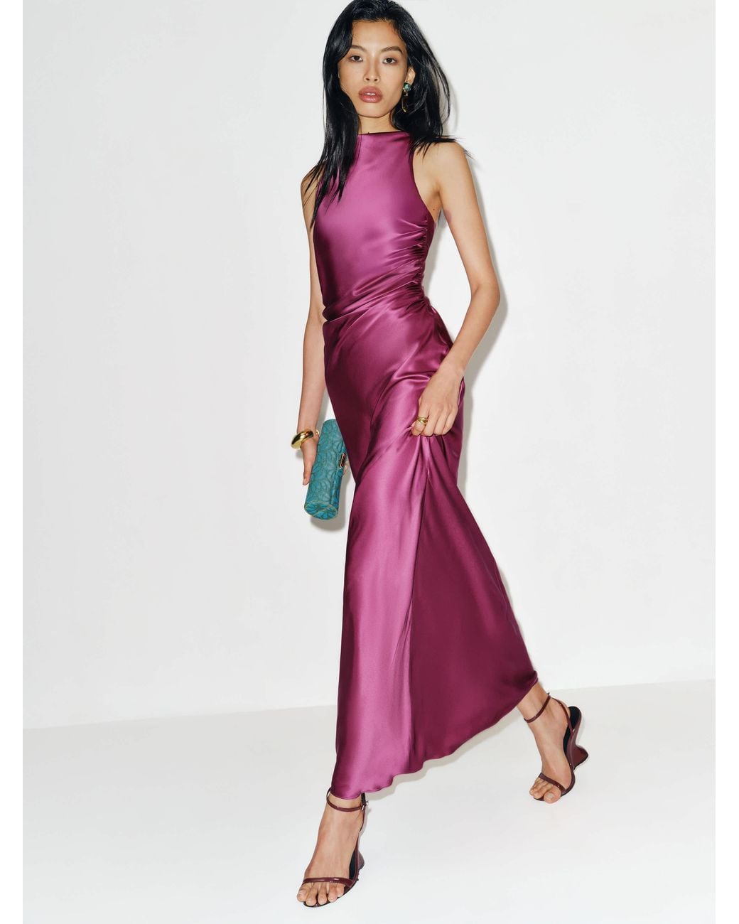 Reformation Pink Anaiis Silk Dress 0