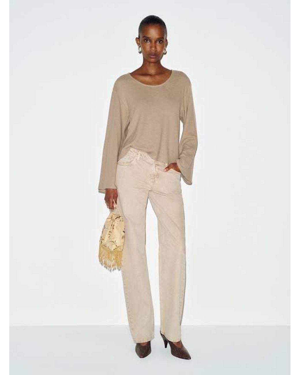 Reformation Natural Cova Knit Top