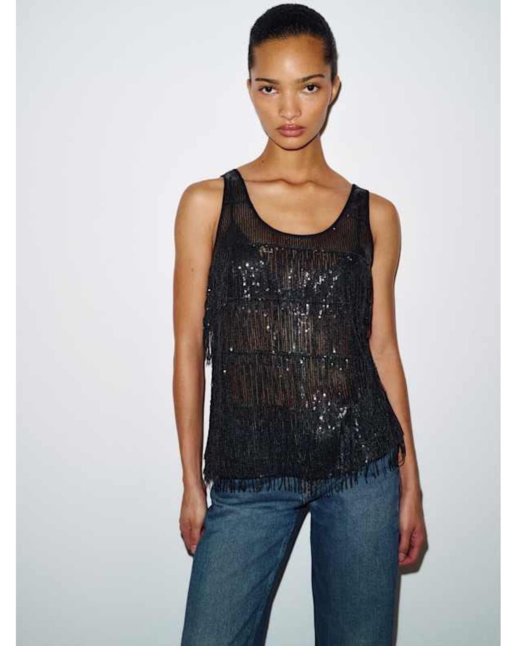 Reformation Blue Nixie Top
