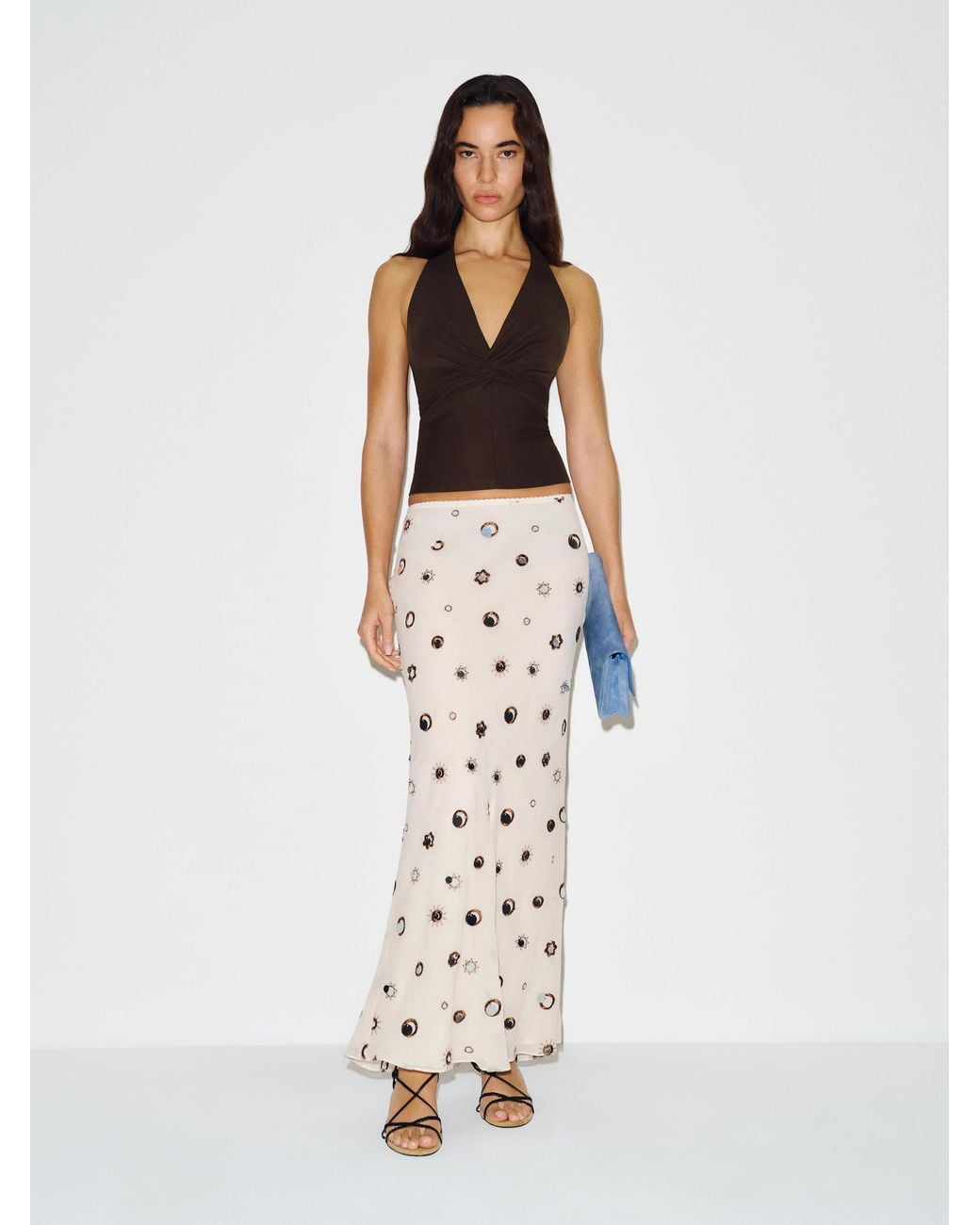 Reformation White Sydney Knit Top