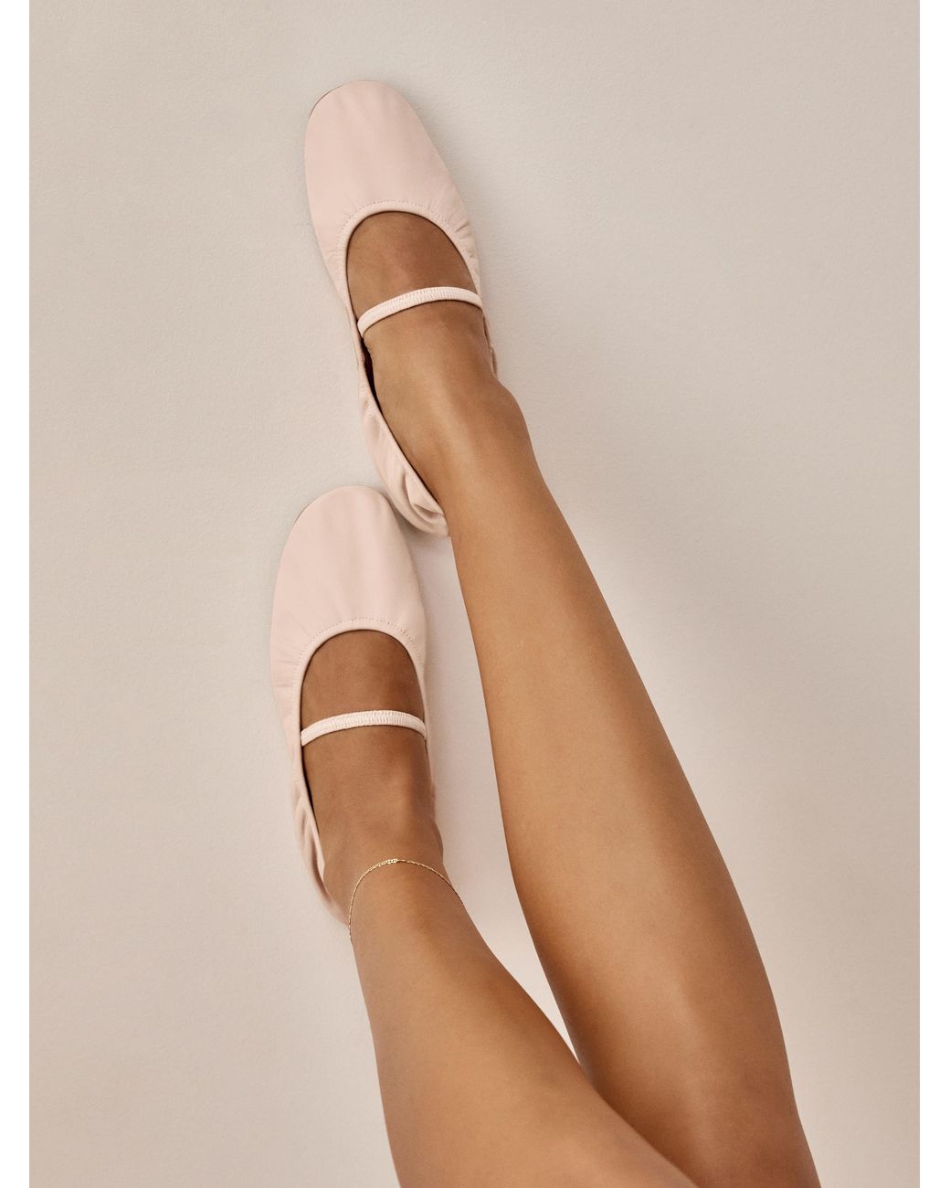 ruched ballet flats